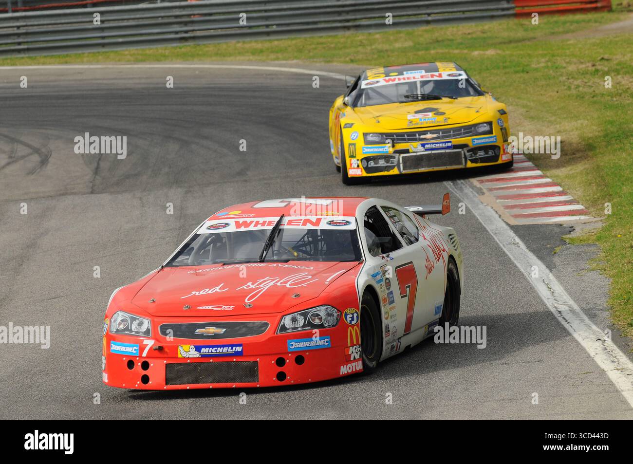 Magione, Italien - 20. September 2014: NASCAR Whelen Euro Series im Rennen auf dem Autodromo dell'Umbria in Magione. Stockfoto