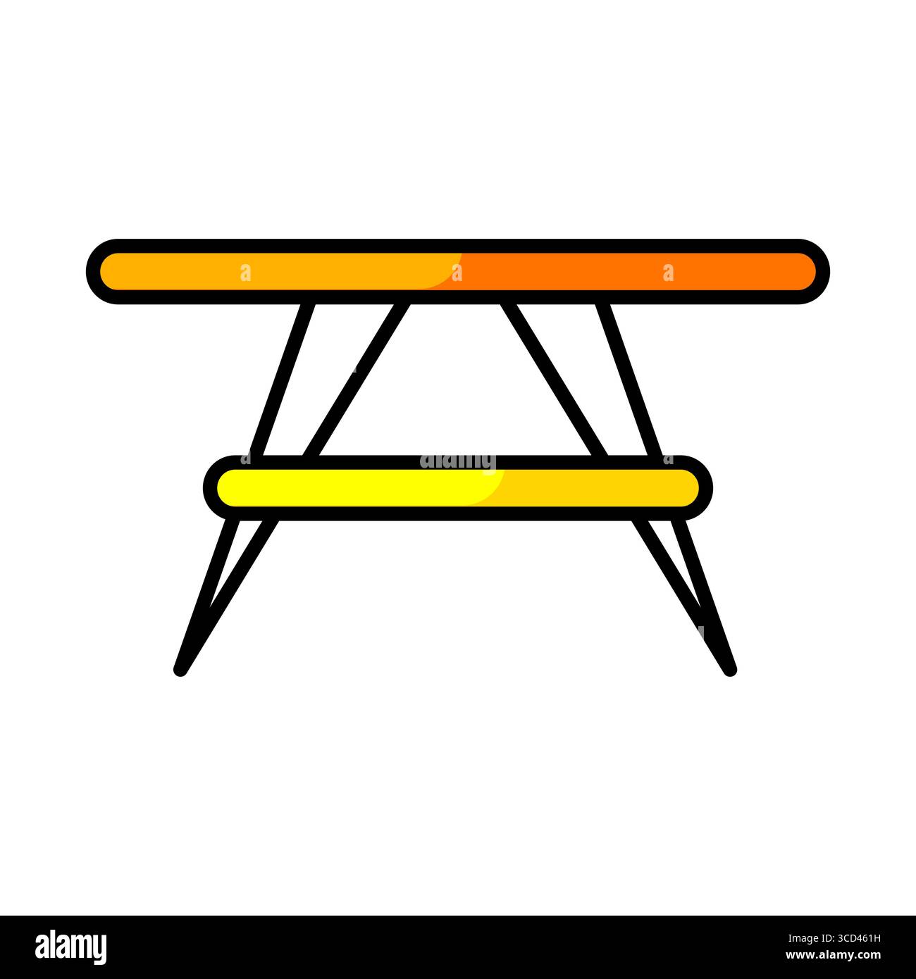 Couchtisch-Symbol. Inneneinrichtung Element dünne Linie Illustration. Stock Vektor