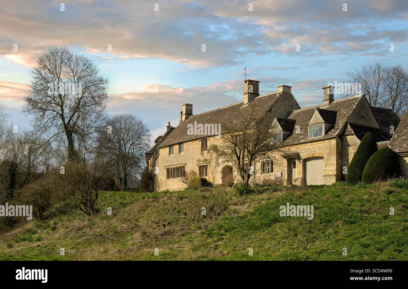 Cotswold Cottages in Little Barrington, Gloucestershire, England Stockfoto