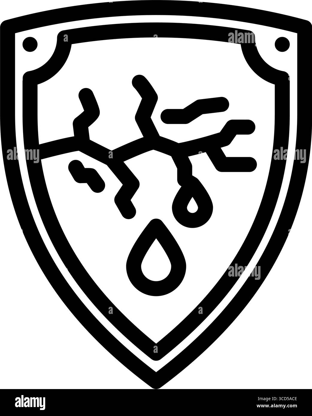 Auslaufsichere Designlinie Symbol Vektor-Illustration Stock Vektor