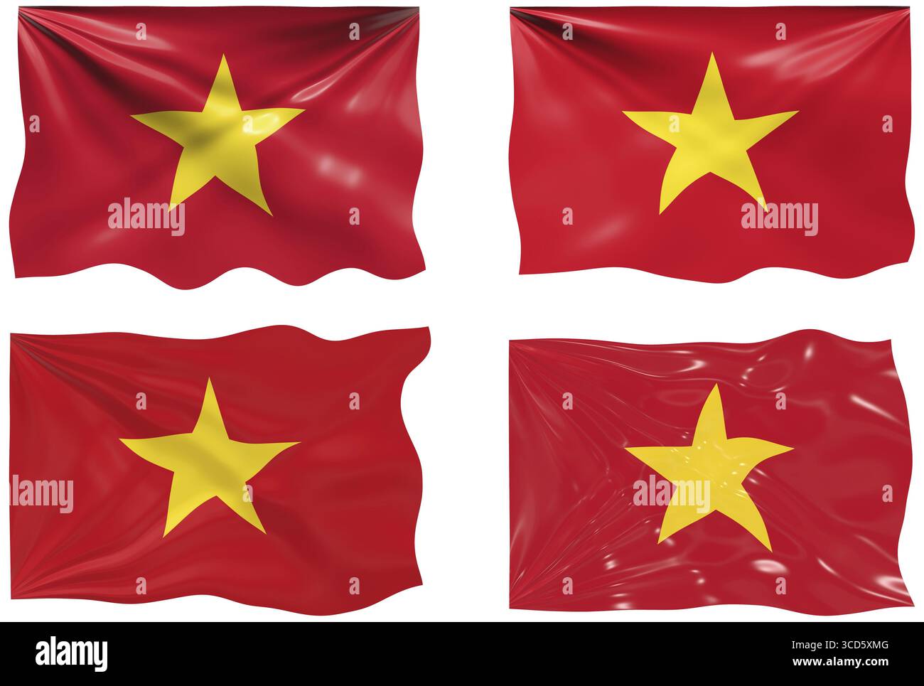 Großes Bild von der Fahne von Vietnam Stockfoto