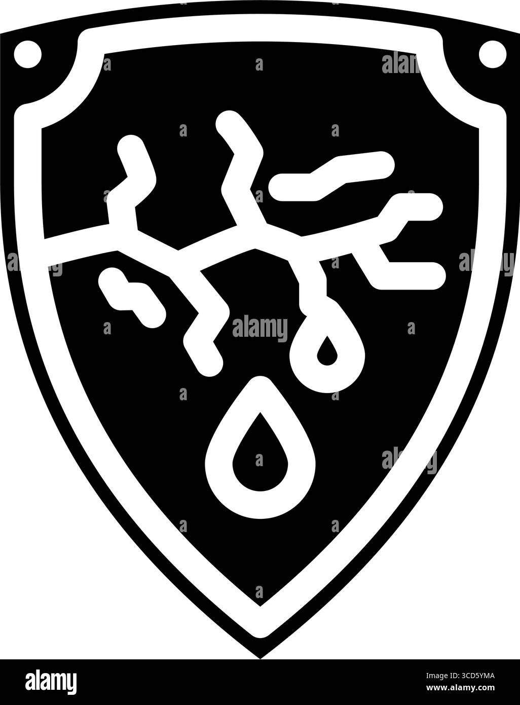 Auslaufsichere Design-Glyphe-Symbol-Vektor-Illustration Stock Vektor