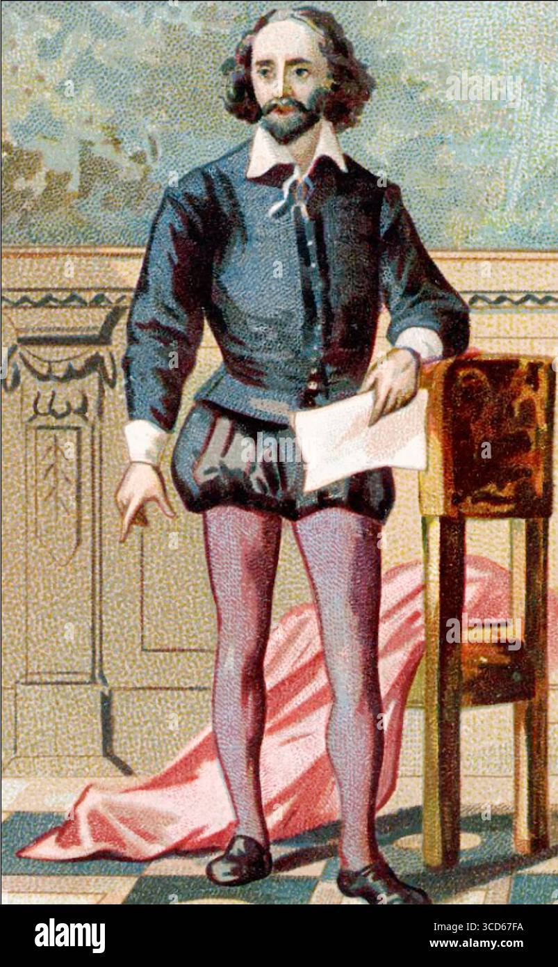 WILLIAM SHAKESPEARE 1664–1616) englischer Dramatiker und Dichter in einem Sammlerkartenset aus dem späten 19. Jahrhundert Stockfoto