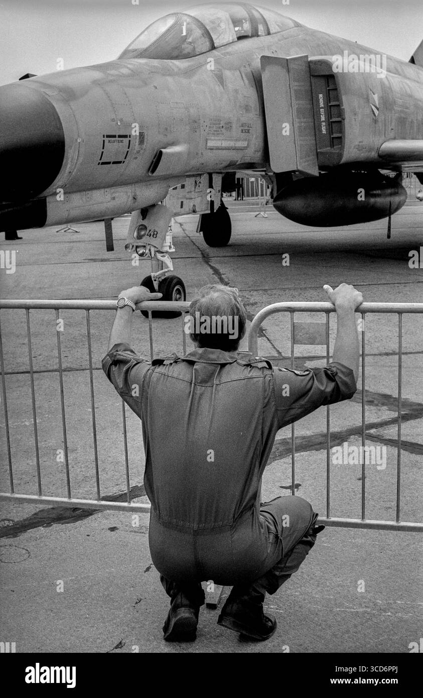 Deutschland, Berlin, 15.06.1992, ILA, Internationale Luft- und Raumfahrtausstellung '92, Kampfflugzeuge Stockfoto