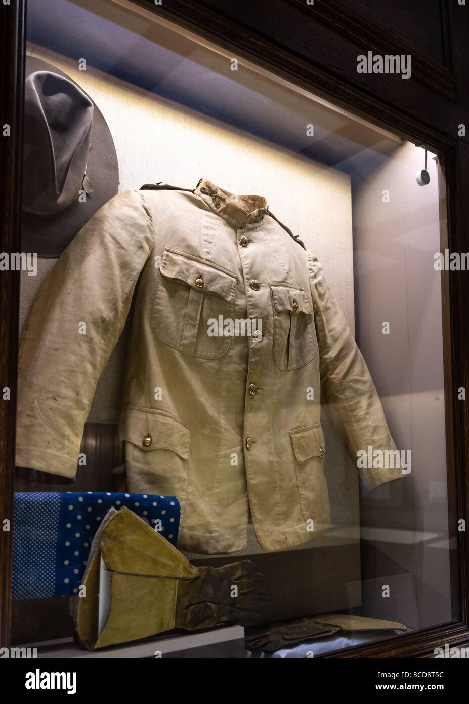 Teddy Roosevelt Rough Rider Uniform an der Theodore Roosevelt National Historic Site in New York Stockfoto