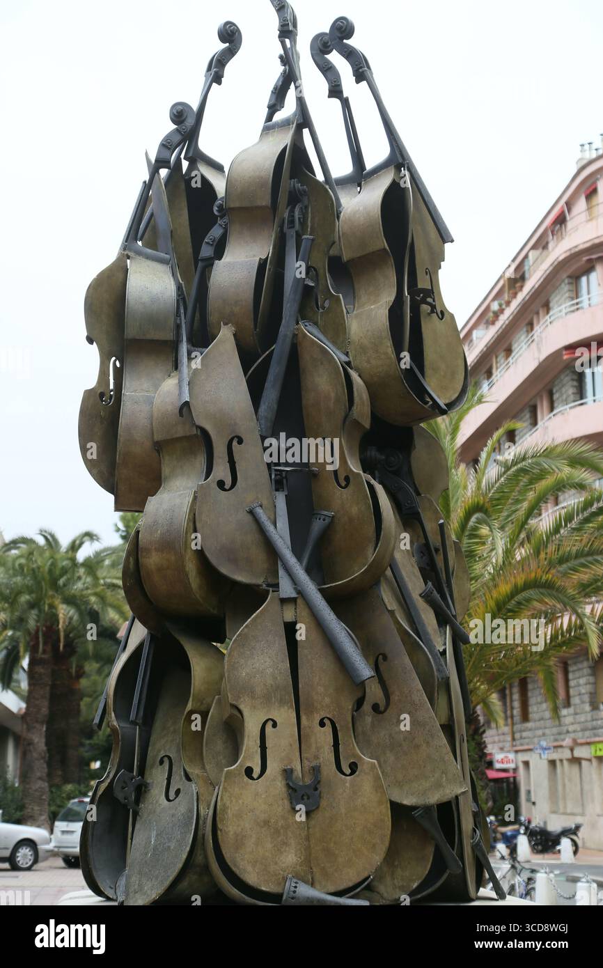 Les Chant des sculptures (das Lied der Skulpturen) in Nizza, Frankreich Stockfoto