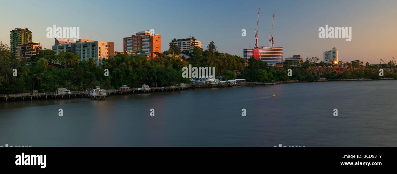 Ein Blick über Kangaroo Point in Brisbane, Australien. Stockfoto