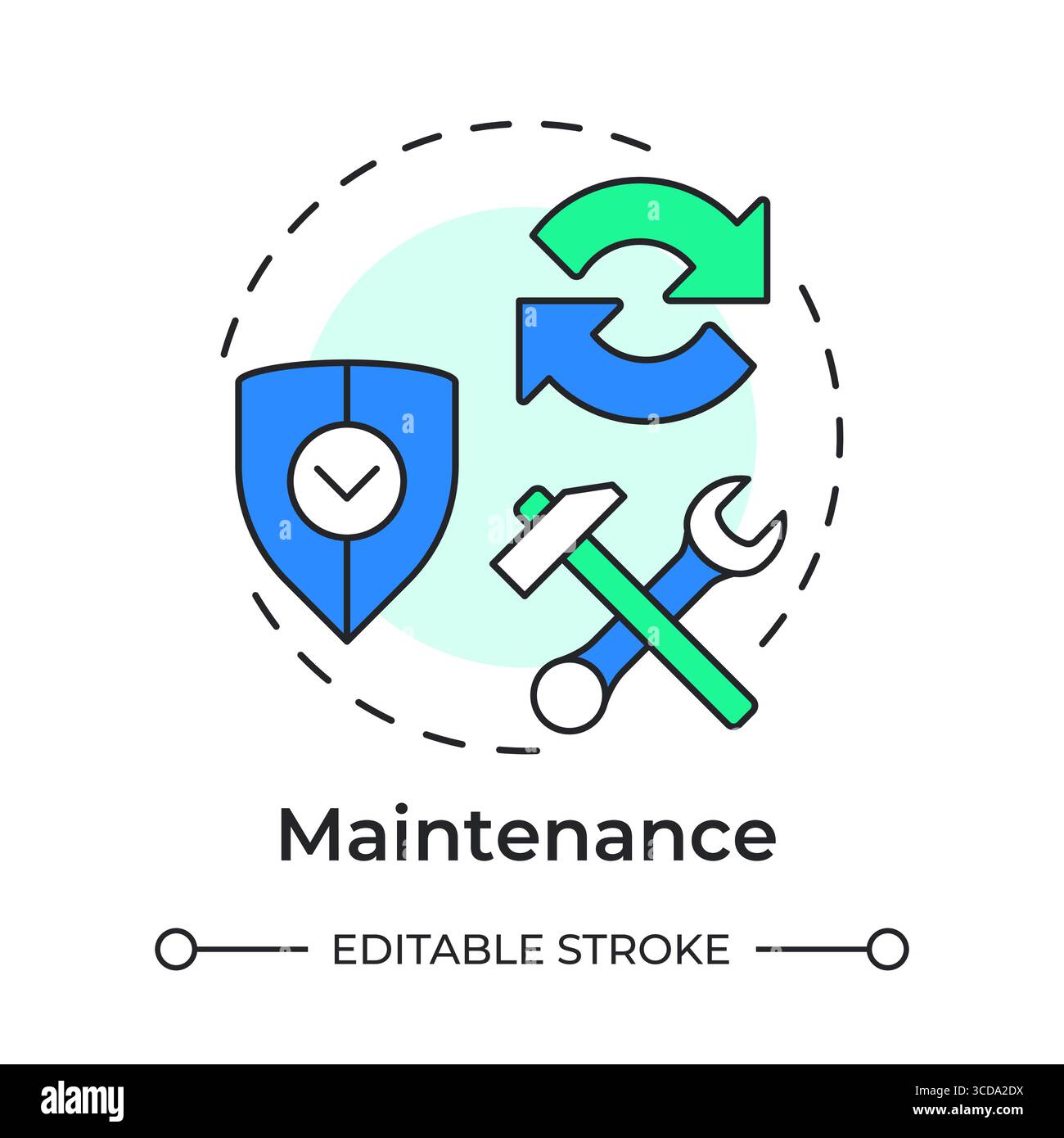 Symbol für mehrfarbiges Konzept für Wartung Stock Vektor