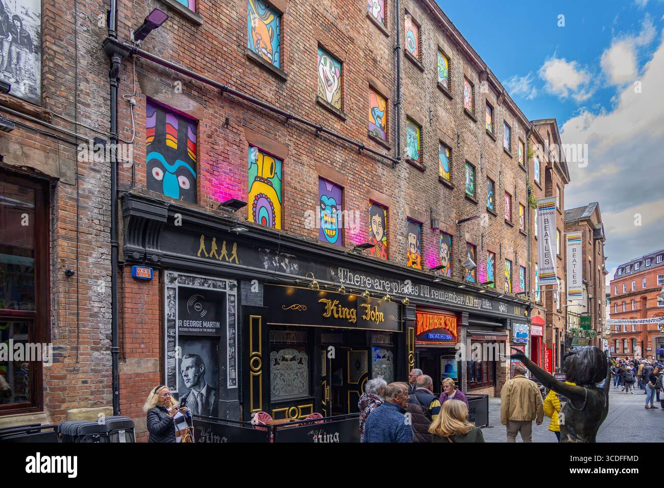 Pub in einer Straße von Liverpool Stockfoto