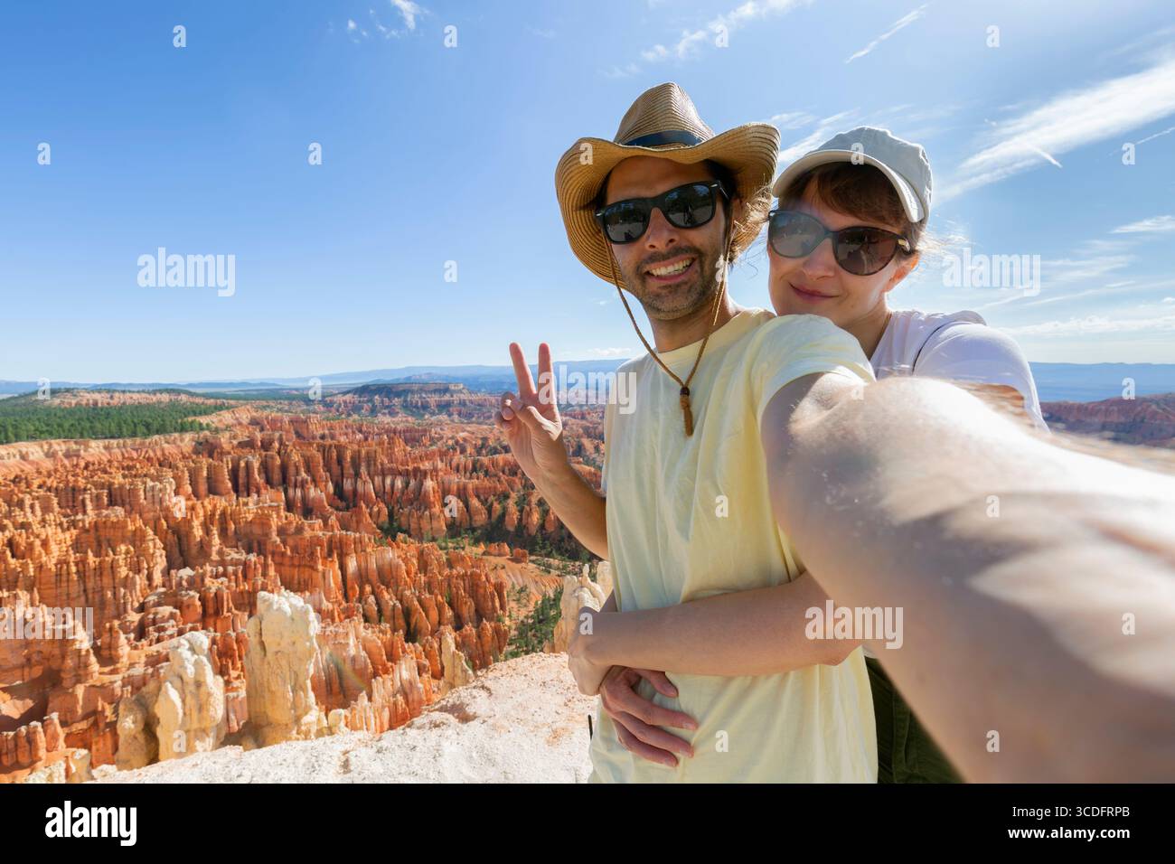 Bryce Canyon National Park, Utah, USA, Touristen, die sich im bryce Canyon ausgeben Stockfoto