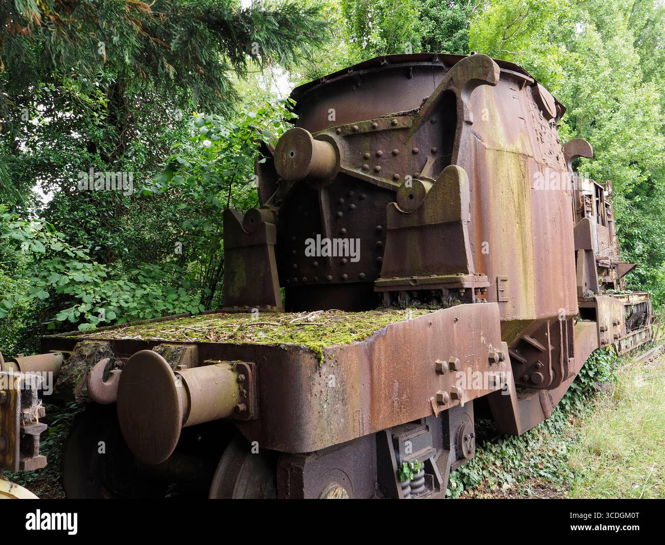 Transfer oder Klettpfanne, ein Relikt aus der Eisenfabrik von Redcar, gesehen im Kirkleatham Museum, Redcar, Teesside, England, Großbritannien Stockfoto