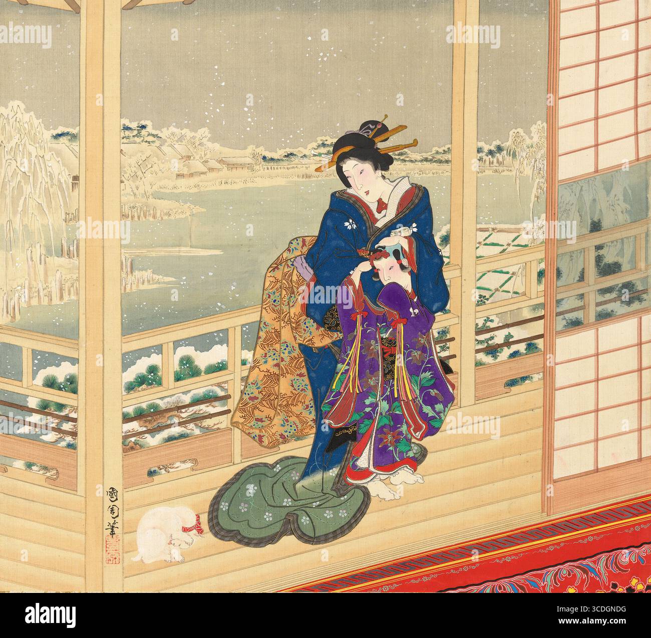 Artisans Scenes aus dem Album 'Beauties, and Annual Events' von Toyohara Kunichika Japanese aus dem Jahr 1874 Stockfoto
