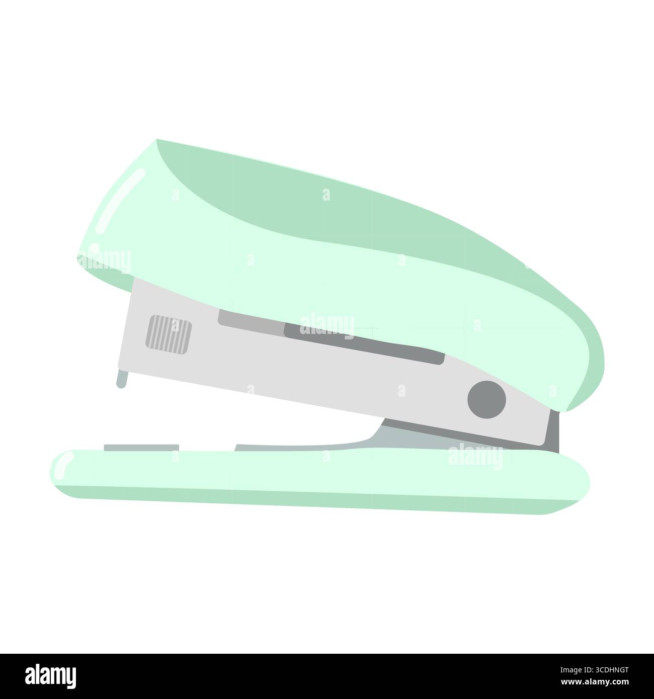 Mintgrüner Hefter auf weißem Hintergrund mit minimalistischem Design Stock Vektor