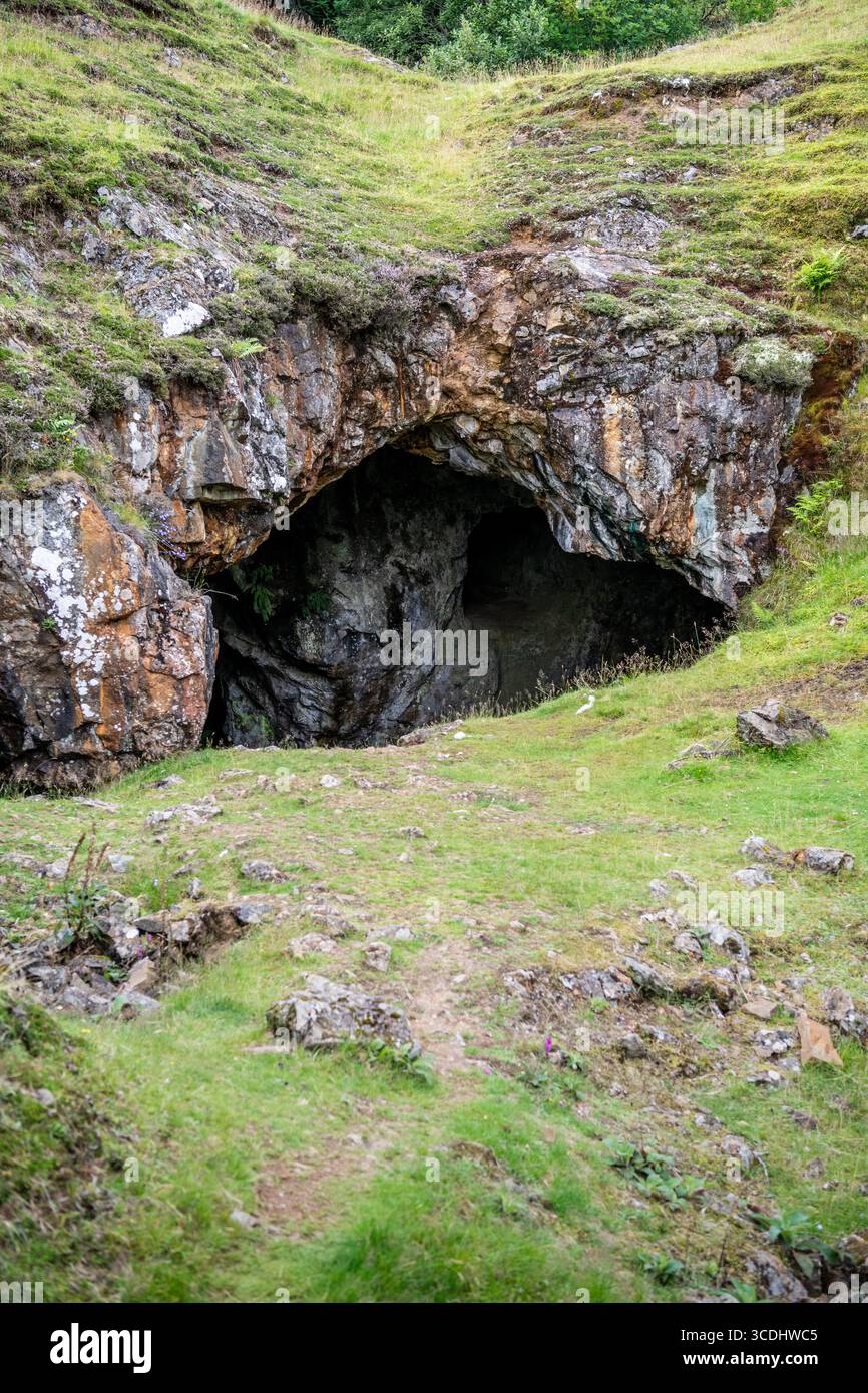 Tomnadashan Mine in Perth und Kinross, Schottland, diente als Drehort für die Cave of Caerbannog-Szene in Monty Python und den Heiligen Gral. Stockfoto