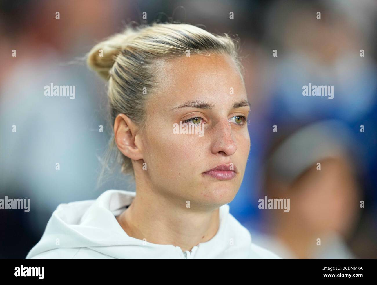 11. August 2023: Nathalie Bjorn (Schweden) schaut während eines Spiels zu, bei , , . Kim Price/CSM (Kreditbild: © Kim Price/CSM via ZUMA Press Wire) Stockfoto