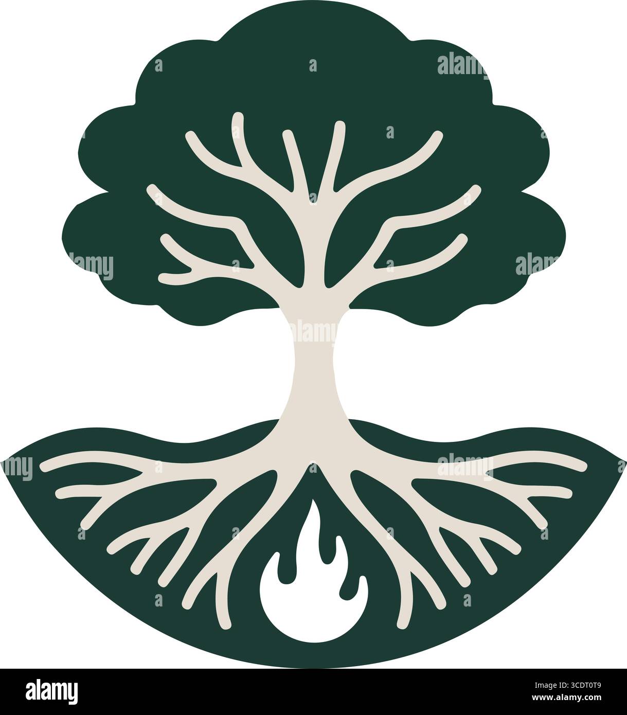 Ein Logo mit Baum Silhouette Art Vorlage Design Dies ist ein klares Blickfang Ein Logo mit Baum Silhouette Art Vorlage geeignet für alle Unternehmen. Stock Vektor