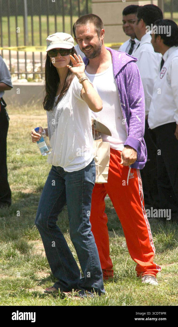 Courteney Cox und David Arquette beim „A Time for Heroes Celebrity Carnival“, der die Elizabeth Glazer Pediatric AIDS Foundation am 8. Juni 2008 im Wadworth Theater in Los Angeles begrüßte Stockfoto