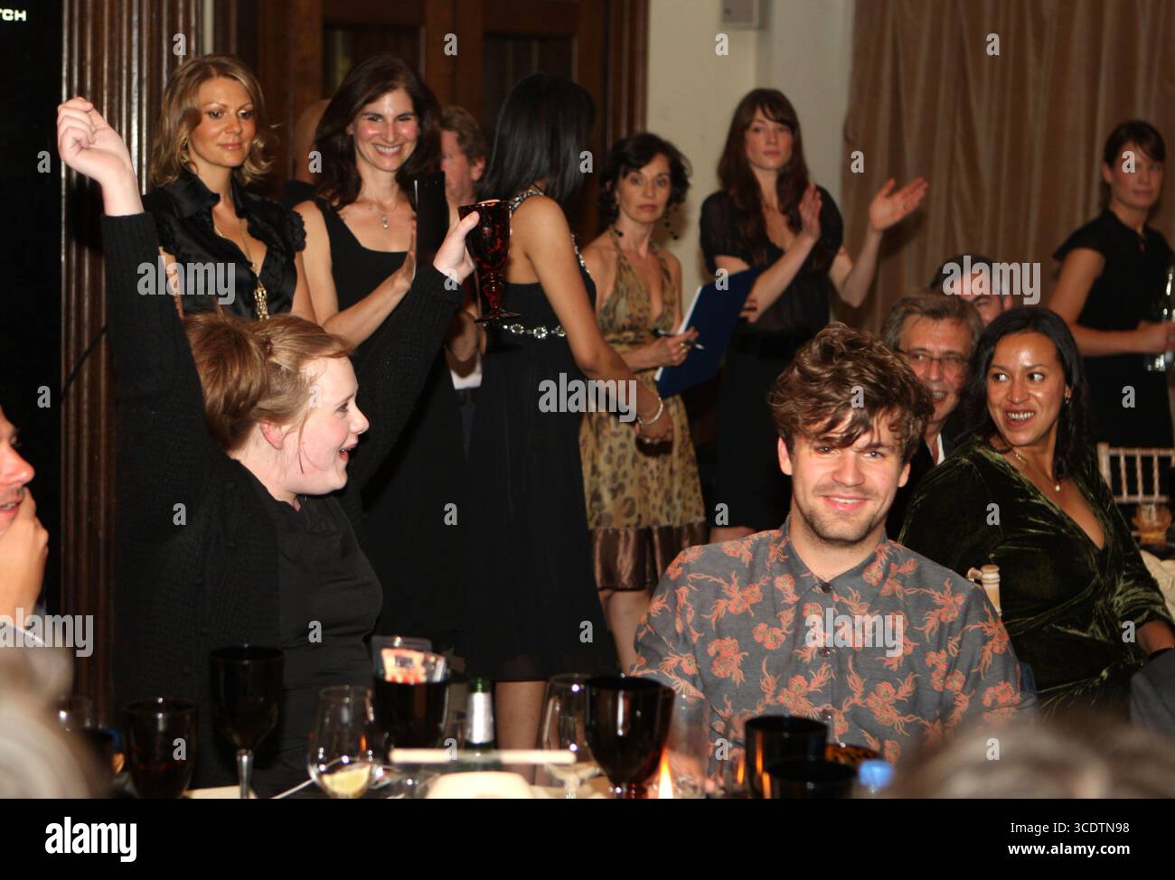 Adele und Jack Penate beim Black Ball in London, 10. Juli 2008 Stockfoto
