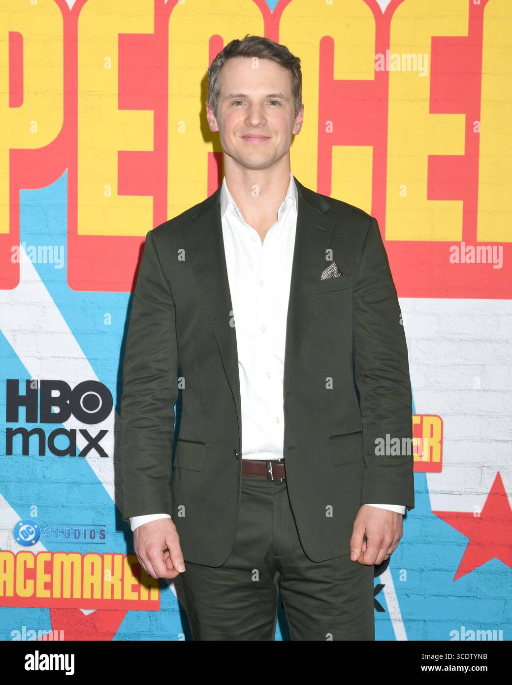 Ny. August 2025. Freddie Stroma at Arrivals for PEACE EMAKER Staffel 2 Premiere, AMC Lincoln Square, New York, NY, 13. August, 2025. Quelle: Quoin Pics/Everett Collection/Alamy Live News Stockfoto