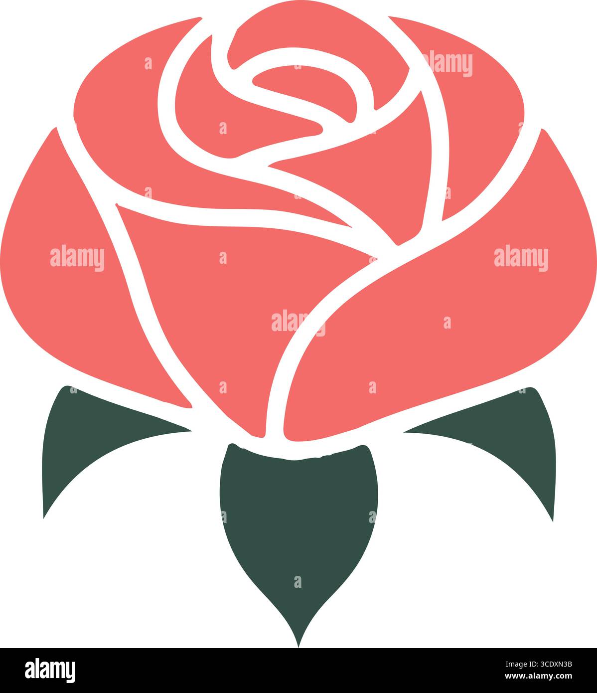 Flora Silhouette Vektor Kunst Illustration Stock Vektor