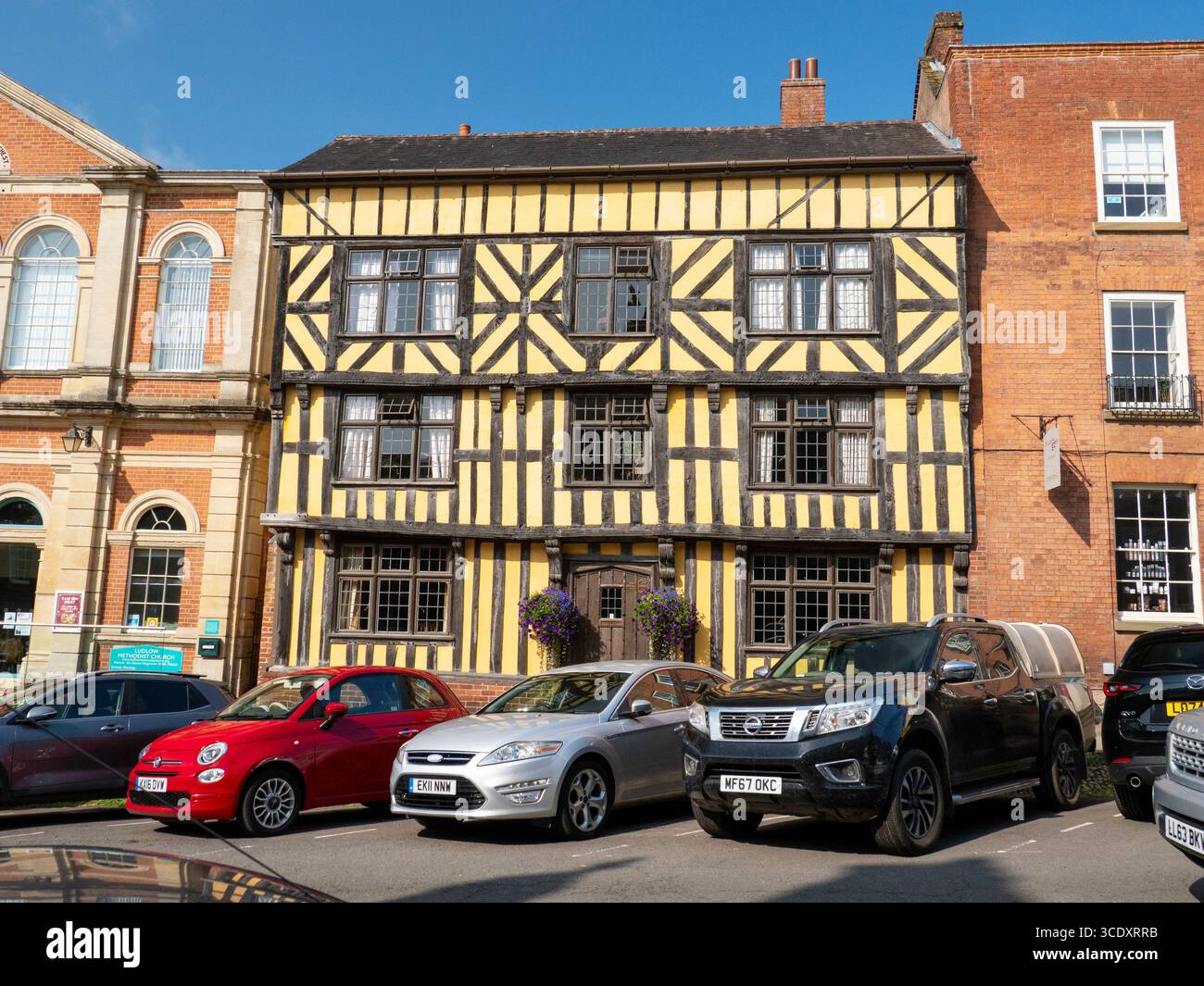 Tudor House in der Corve Street in Ludlow, Shropshire, Großbritannien Stockfoto