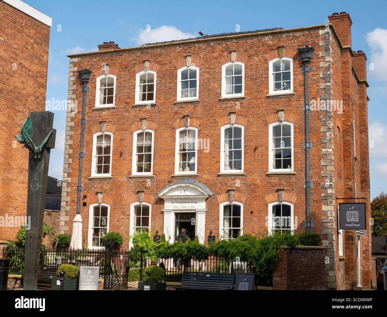 Das georgianische Haus in Ludlow, Shropshire, Großbritannien. Stockfoto