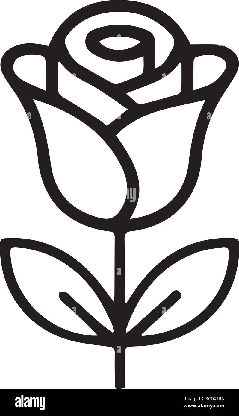 Flora Silhouette Vektor Kunst Illustration Stock Vektor