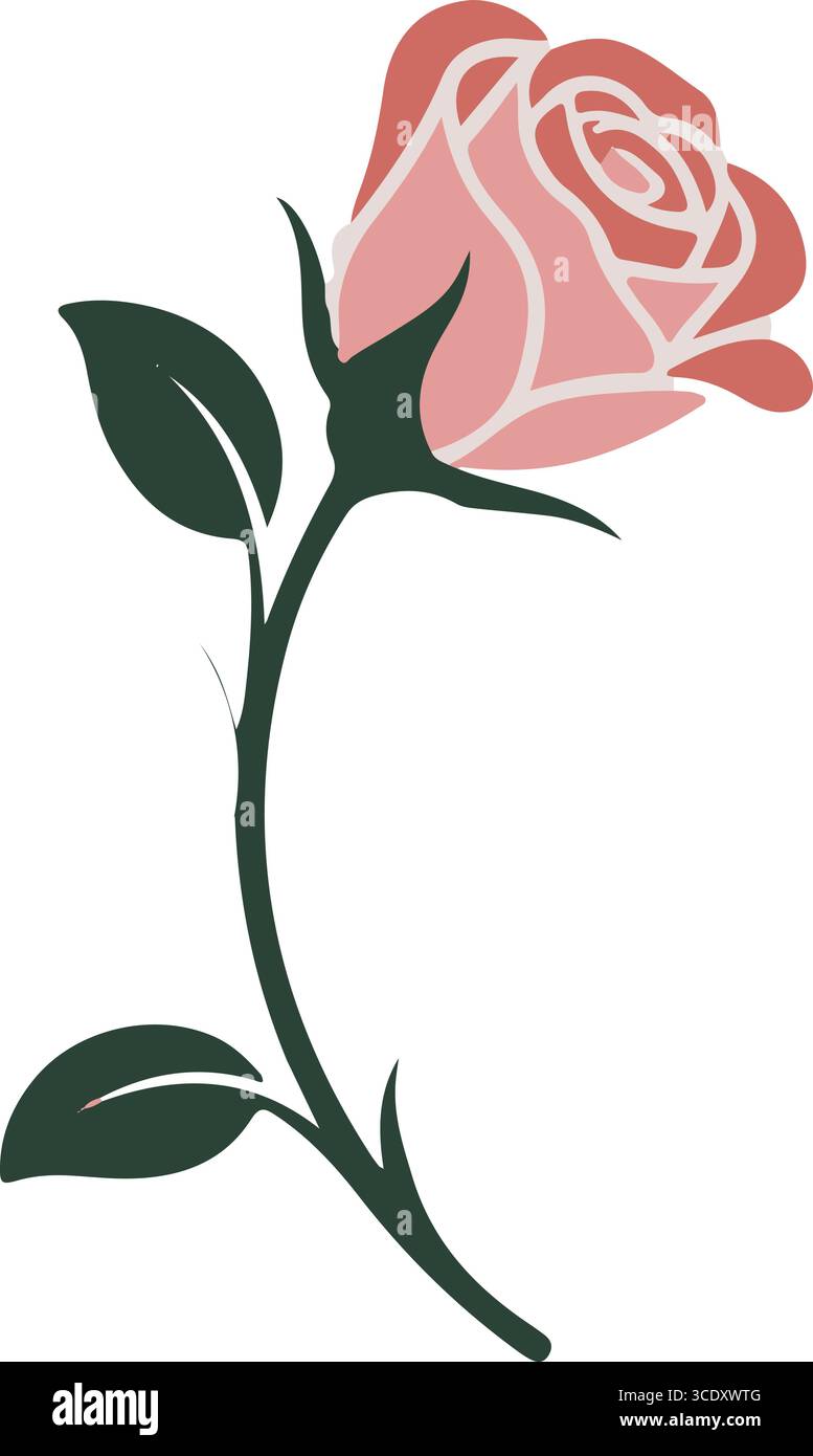 Flora Silhouette Vektor Kunst Illustration Stock Vektor