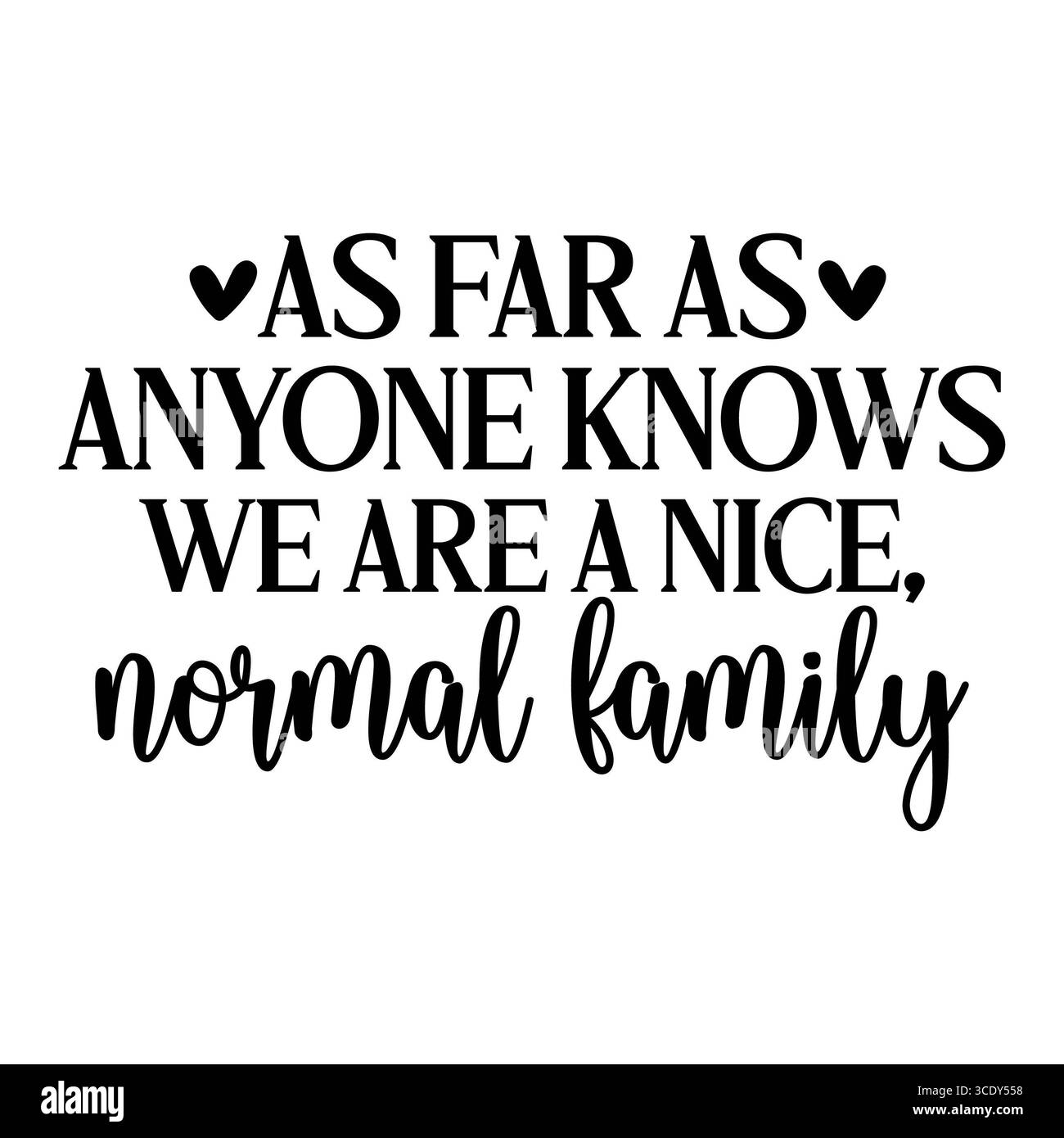 Bauernhof Typografie Design auf glattem weißen transparenten isolierten Hintergrund für Karte, Hemd, Hoodie, Sweatshirt, Kleidung, Tag, Becher, Symbol, Poster Stockfoto