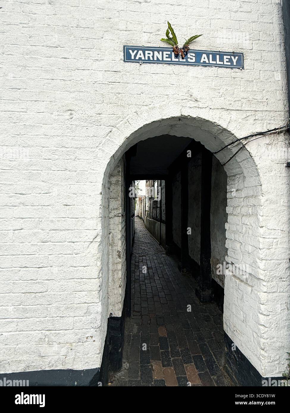 Yarnells Alley, Tewkesbury, Gloucestershire, England, Großbritannien. Stockfoto
