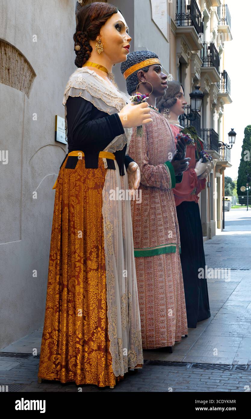 Skulpturen für das Fronleichnamsfest in Valencia spanien Stockfoto