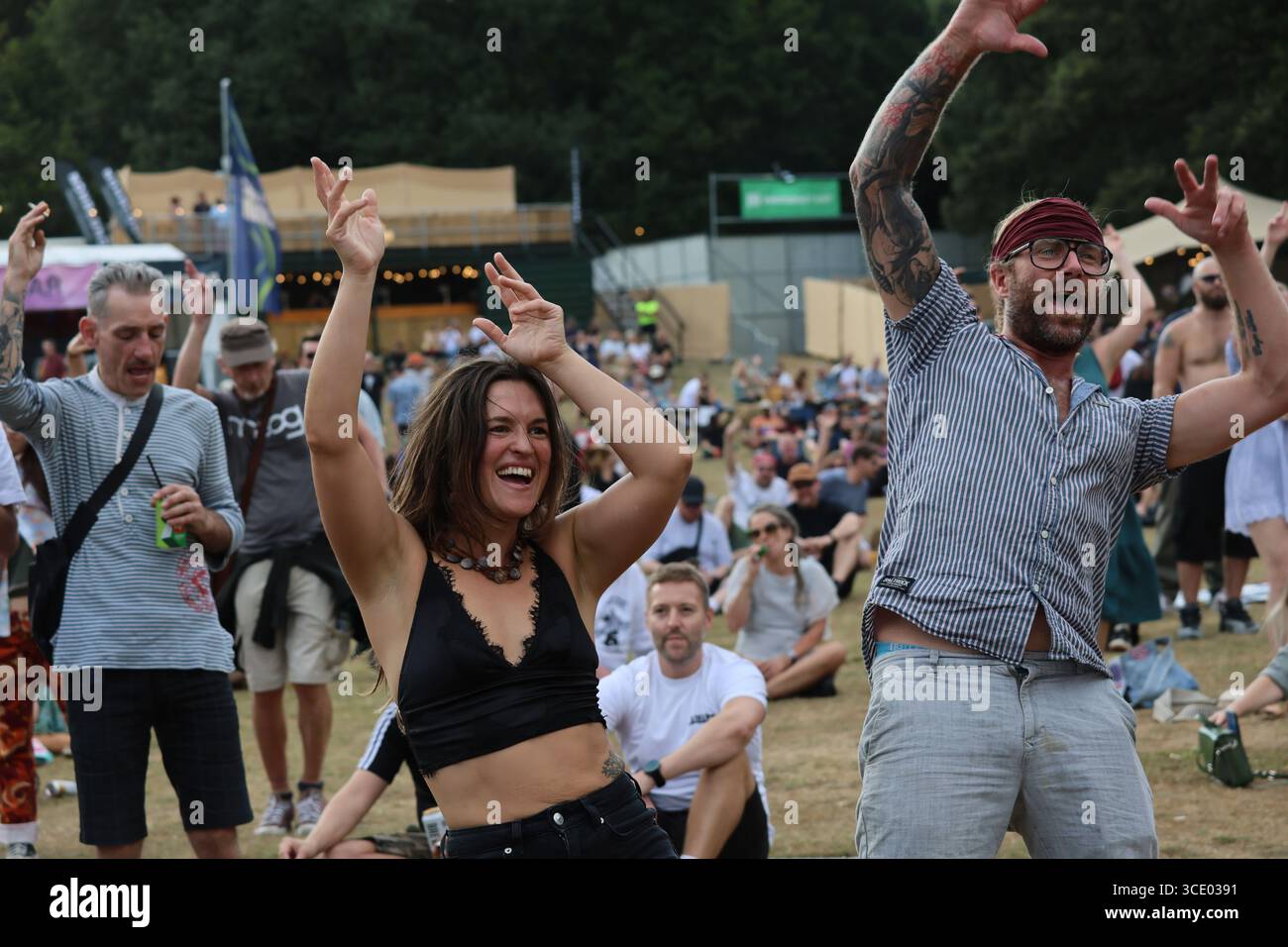 London, Großbritannien. 14. August 2025: Unkle trat auf dem Morcheeba, UNKLE und DJ Shadow - South Facing Festival im Crystal Palace Bowl, London, Großbritannien, auf. (Foto von 李世惠/siehe Li/Picture Capital) Stockfoto
