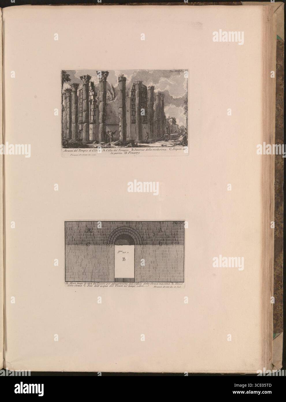 Muro lungo la riva del Tevere per assicurazione dell'orificio della Cloaca massima A. Muro lungo la riva del Tevere per assicurazione dell'orificio della Cloaca massima. Stockfoto