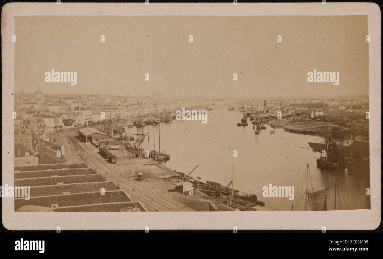 Nantes quai de la Fosse. Stockfoto