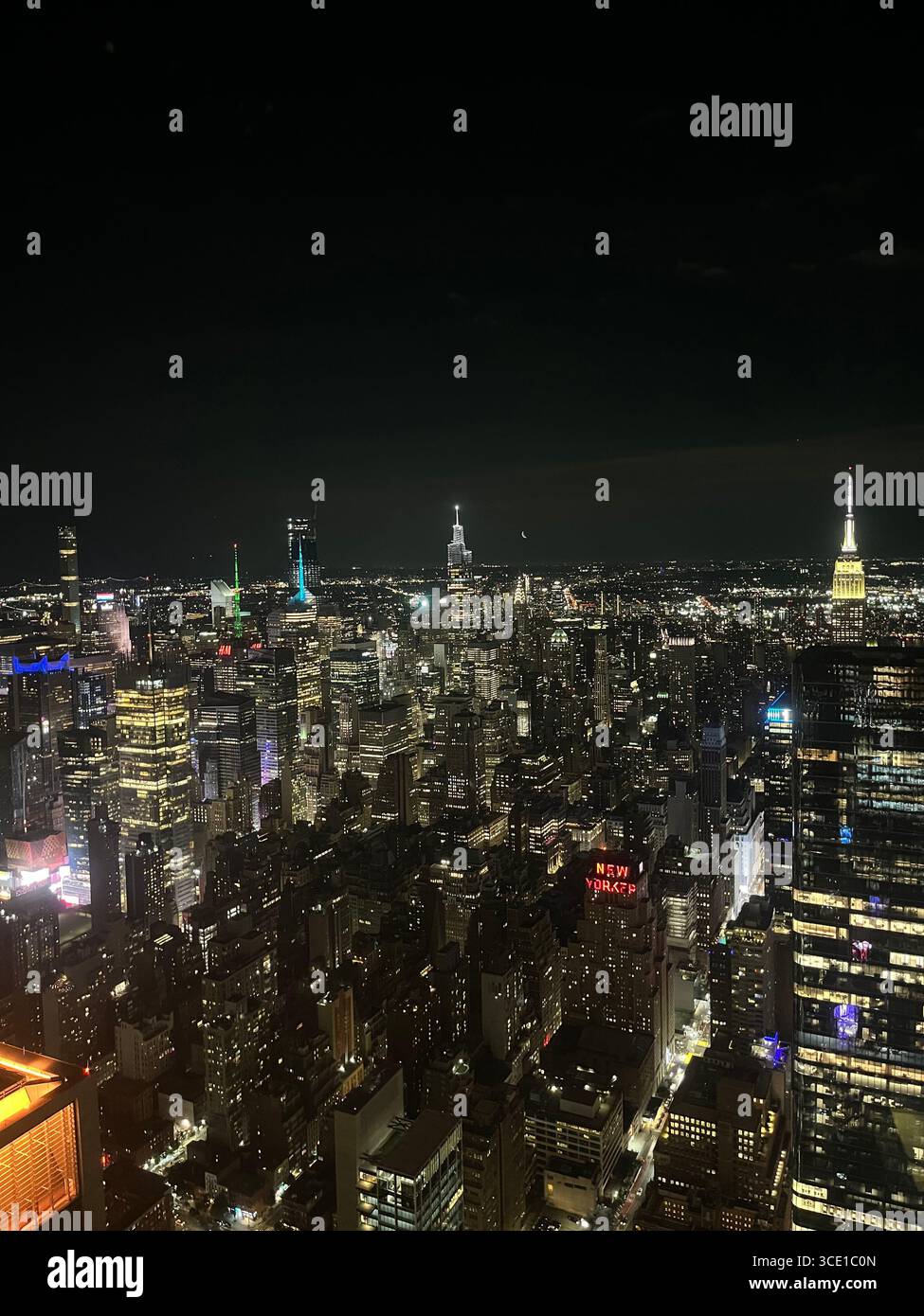 Skyline von New York City vom Rand - Smartphone-aufgenommenes Stockfoto