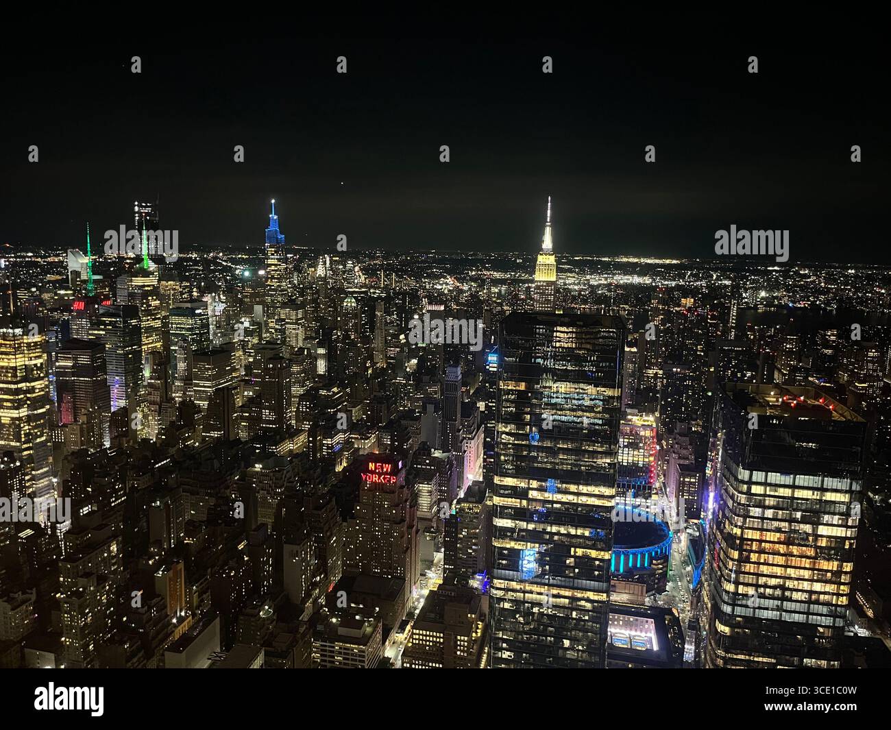Skyline von New York City vom Rand - Smartphone-aufgenommenes Stockfoto