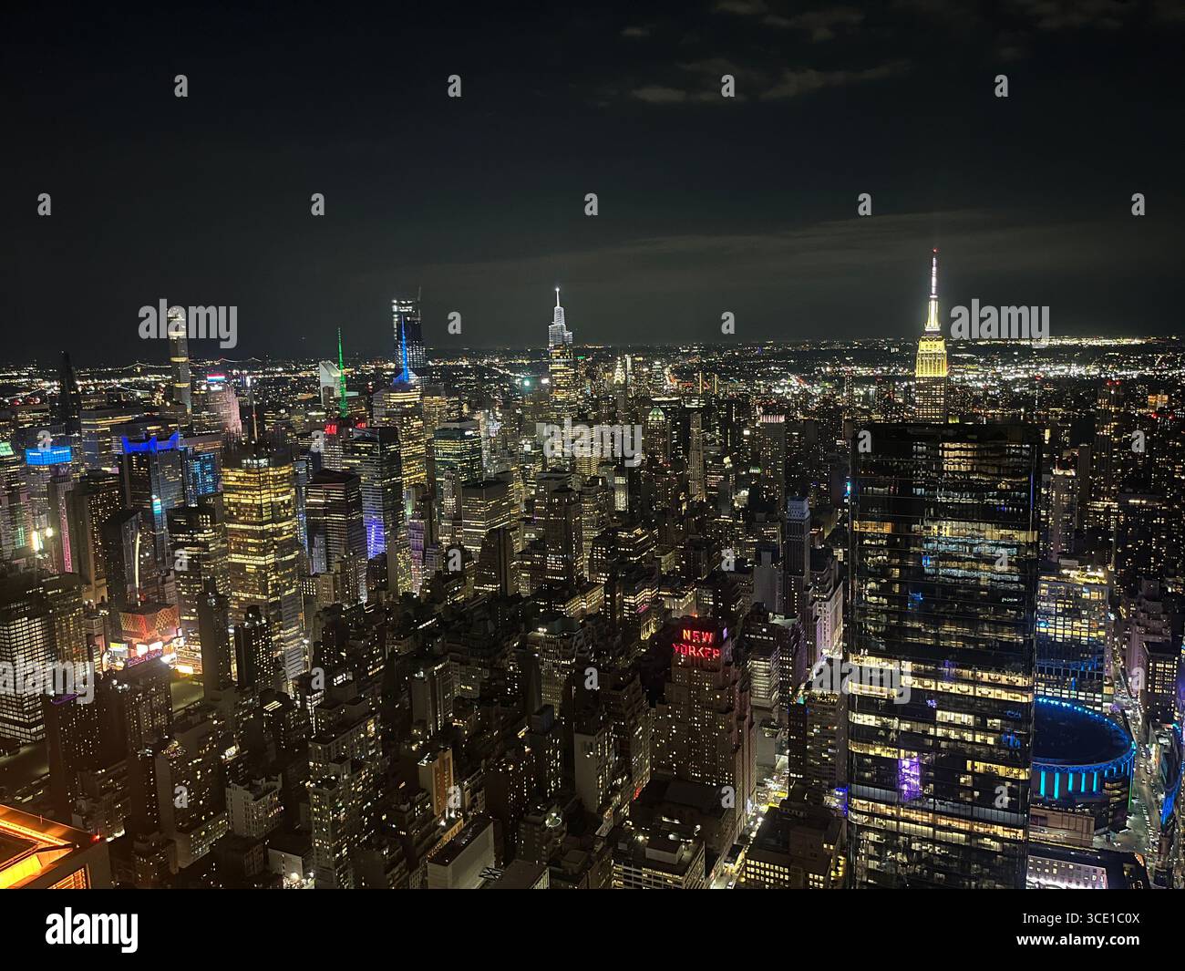 Skyline von New York City vom Rand - Smartphone-aufgenommenes Stockfoto
