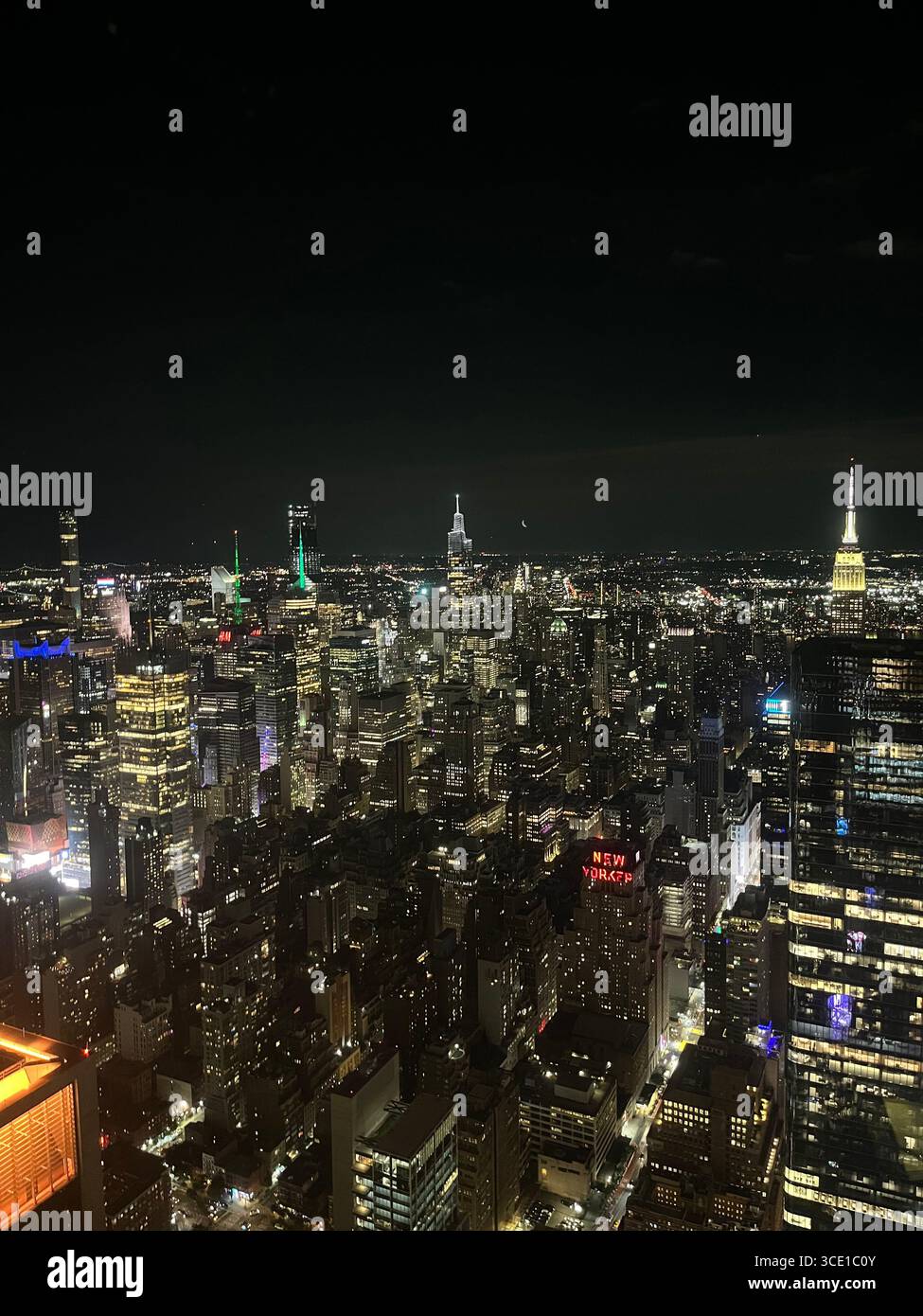 Skyline von New York City vom Rand - Smartphone-aufgenommenes Stockfoto