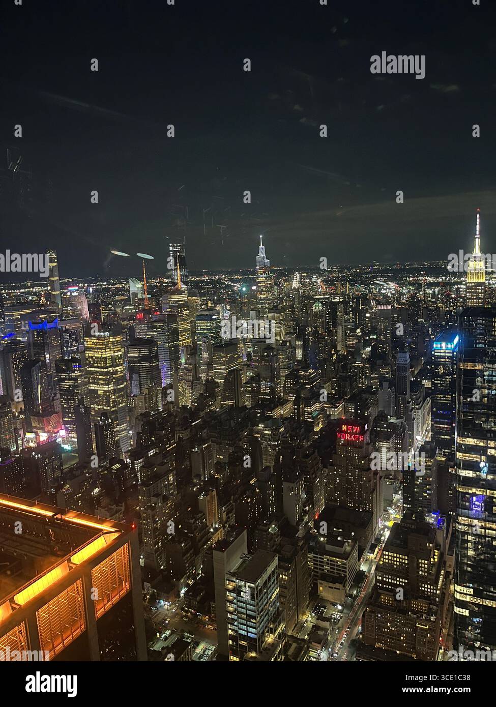 Skyline von New York City vom Rand - Smartphone-aufgenommenes Stockfoto