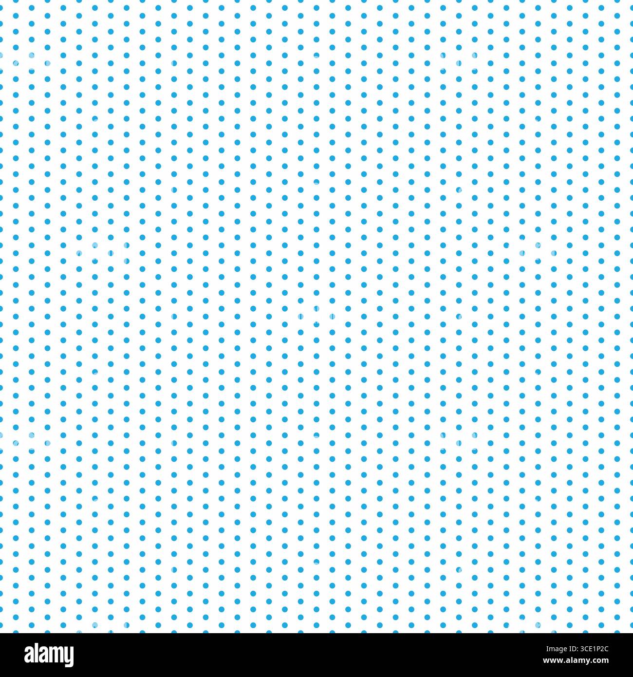 Kleine blaue Polka-Punkte auf weißem Hintergrund Stock Vektor