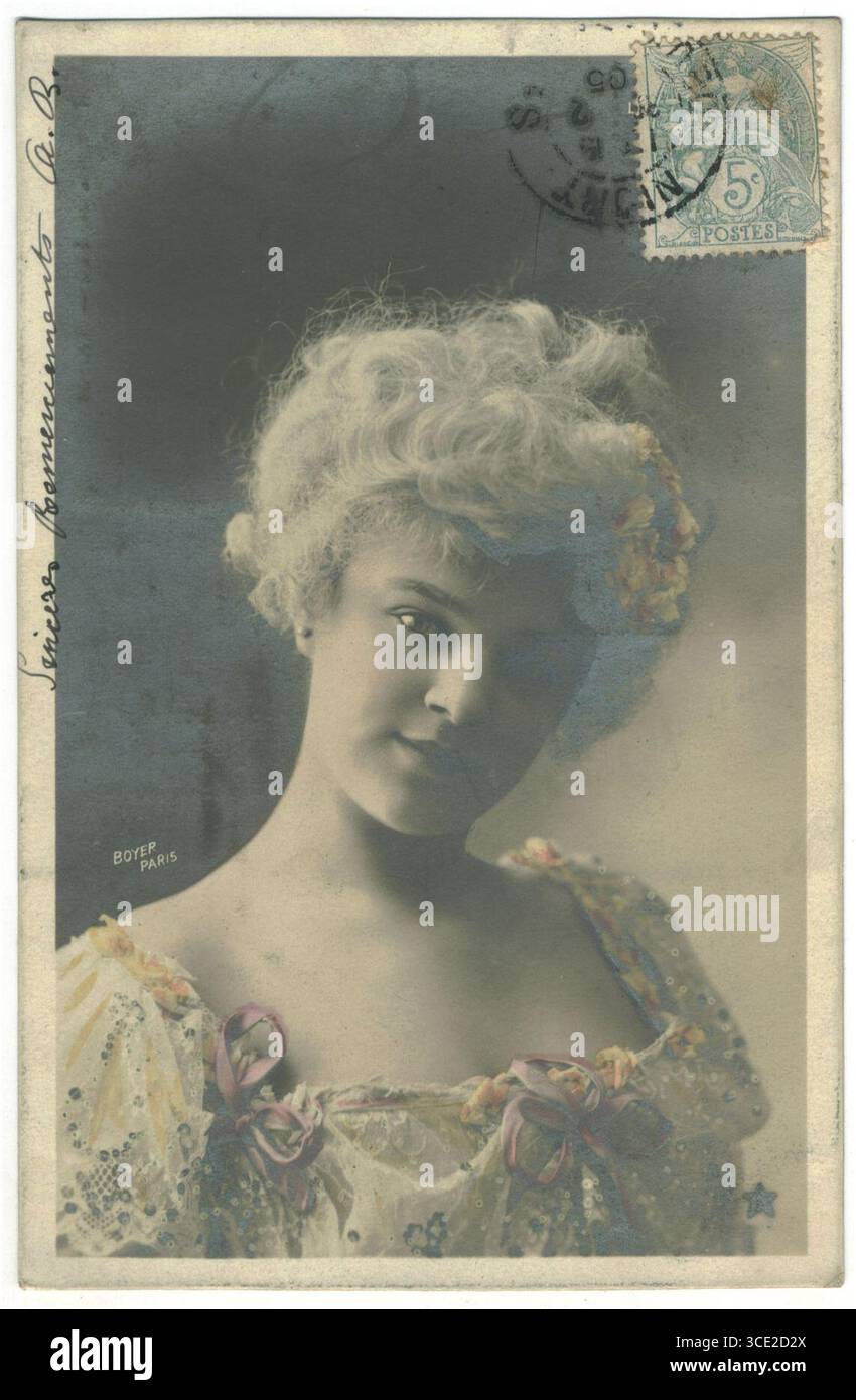 KEIN NAME Etoile. 953-131. Foto Boyer (Paris). Stockfoto