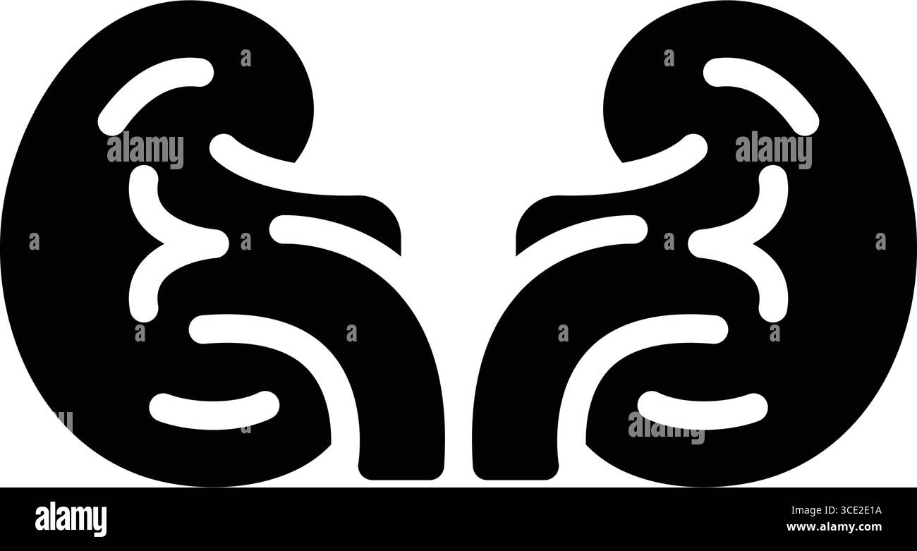 Symbol für Nephrologie, Niere Stock Vektor