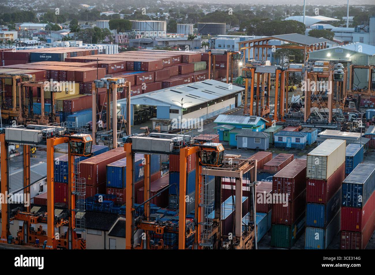 Bridgetown Dock Yard Stockfoto
