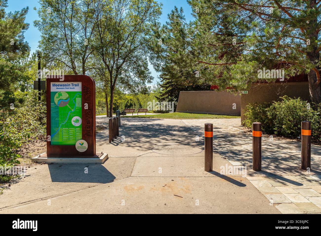 Meewasin Park liegt im River Heights Viertel von Saskatoon. Stockfoto
