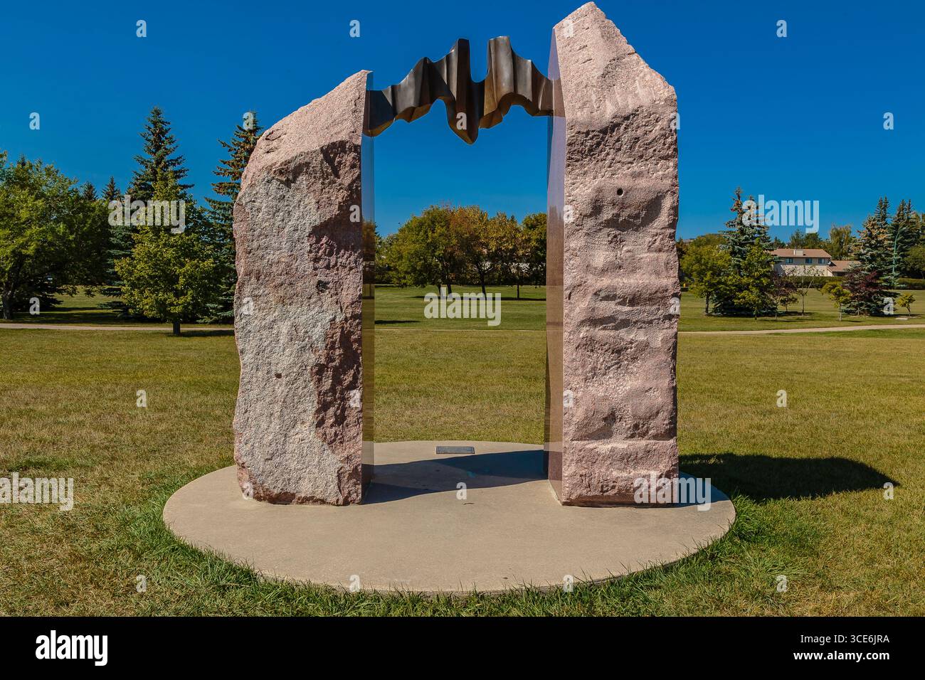 Meewasin Park liegt im River Heights Viertel von Saskatoon. Stockfoto