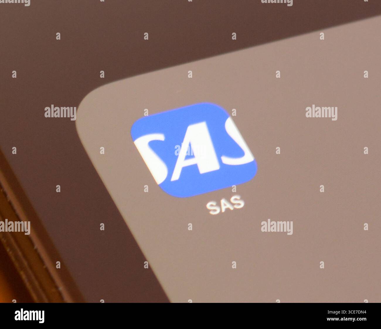 Scandinavian Airlines Flug-App auf einem Smartphone-Bildschirm Stockfoto