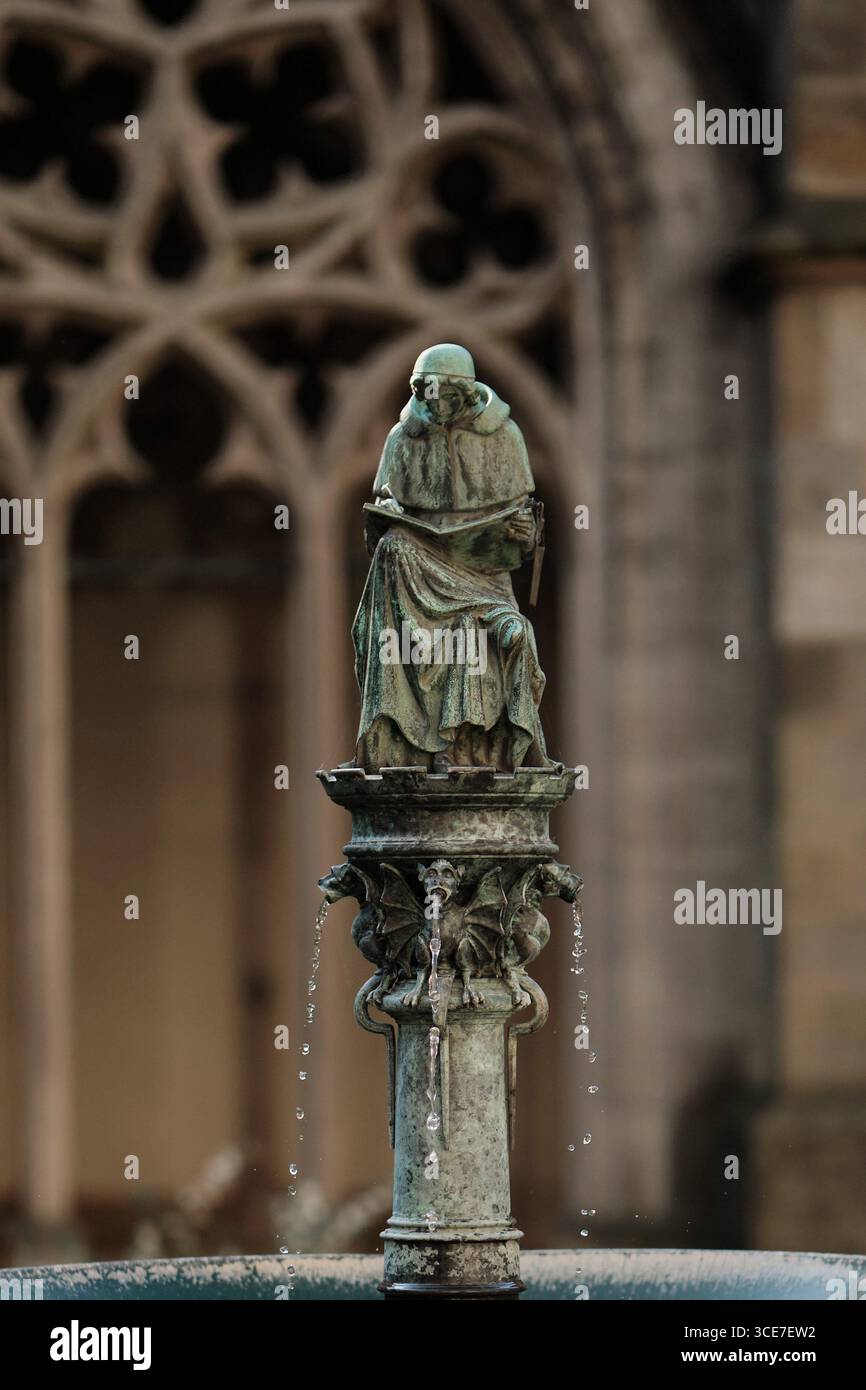 Historische Brunnen-Skulptur in Utrecht, Niederlande Stockfoto