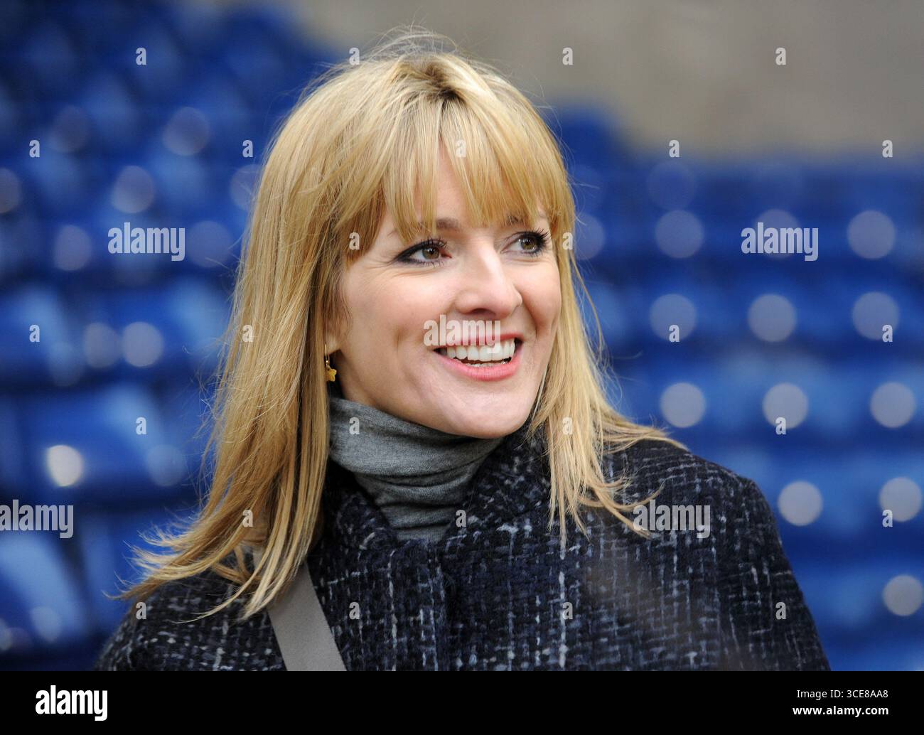 BBC-Fernsehmoderator Gabby Logan beim Fußballspiel 2011 Stockfoto