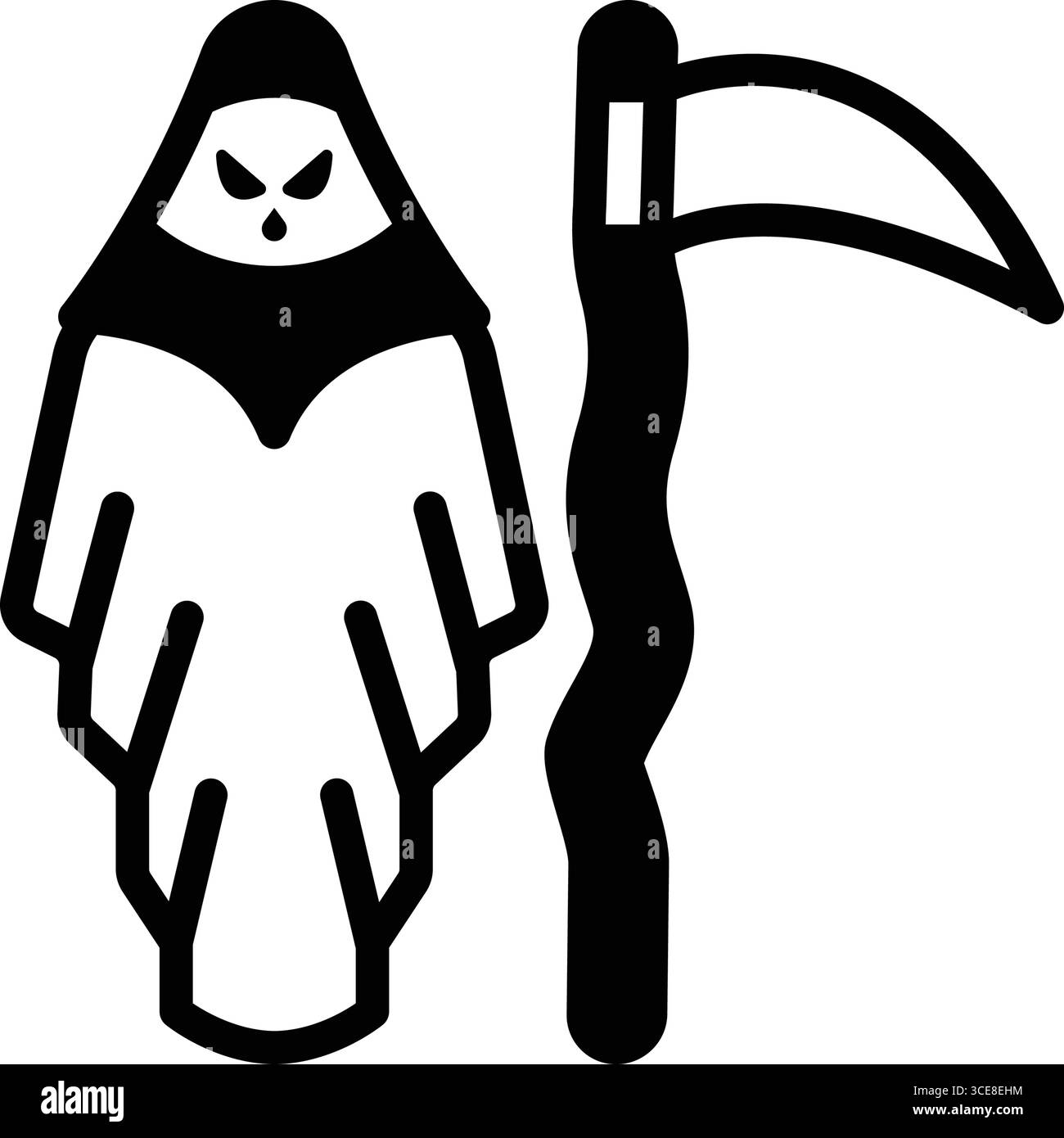Ikone für Engel des Todes, Sichel Stock Vektor