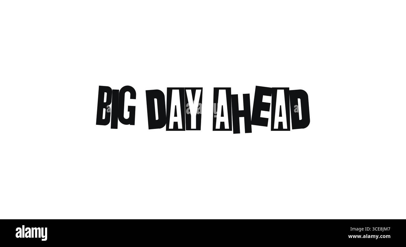 Motivierendes Typografie-Design Für Den Start In Den Tag Mit Enthusiasmus Und Fokus. Ideal Für Kalender, Planungstools, Morgendliche Rituale Oder Kaffeestation Stock Vektor